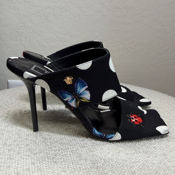 VERSACE x Dua Lipa Medusa Insignia Butterfly Slide Heel Sandal Size 37 / US 7 - Picture 4 of 8